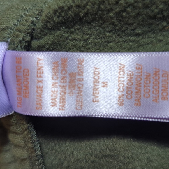 Savage X Fenty Xssential Oversized Rolled Cuff Jogger Olive Grey Unisex Medium - Picture 6 of 10